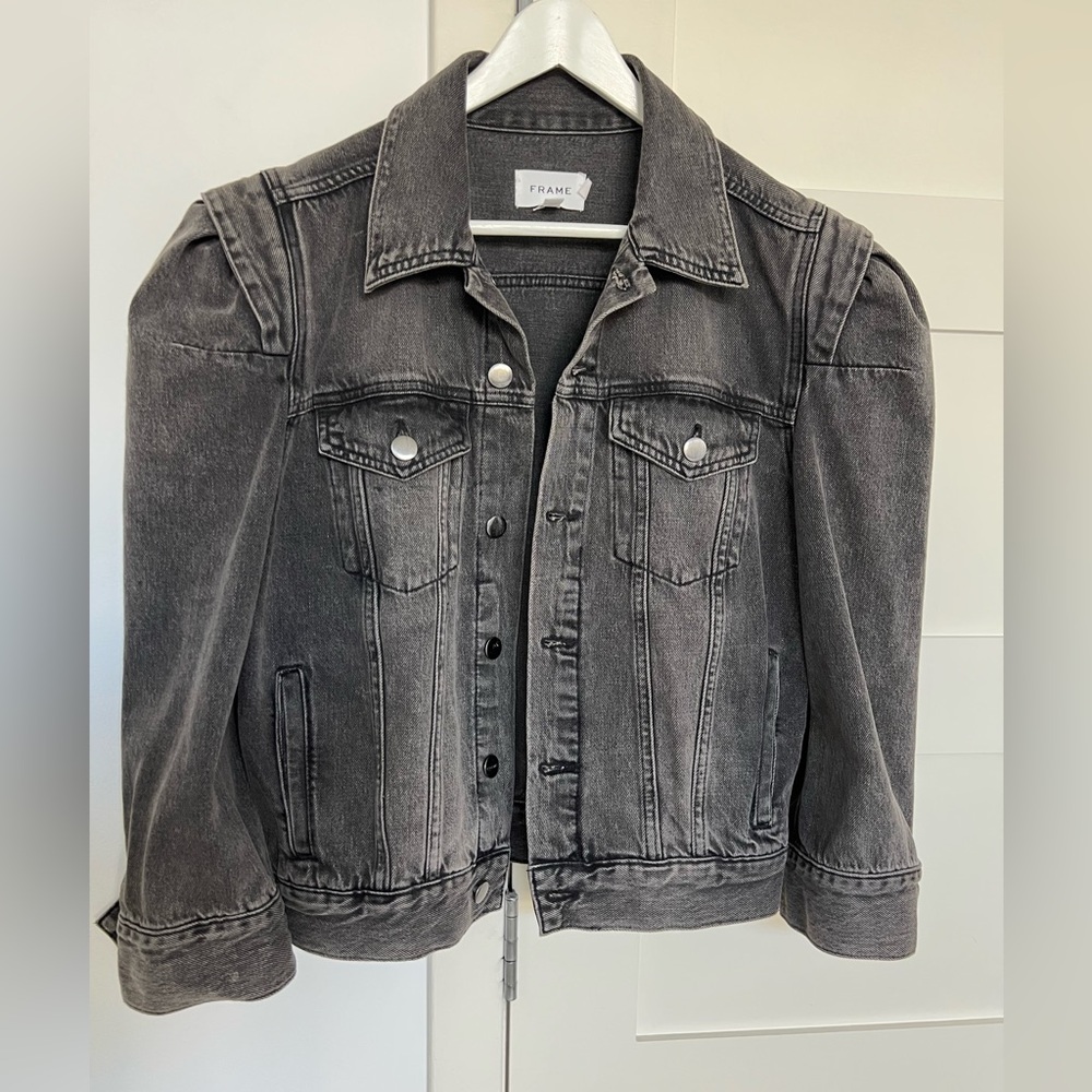 Frame grey black jeans jacket
